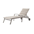 Adjustable Outdoor Lounge Chair with Wheels for Easy Mobility